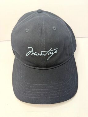 Montage Laguna Beach Dark Blue Embroidered Logo Adjustable Strapback Hat Cap‎